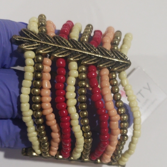 Elegant Vanity Multicolor Beaded Stretch Bracelet – Women's Fashion Jewelry - Picture 7 of 9